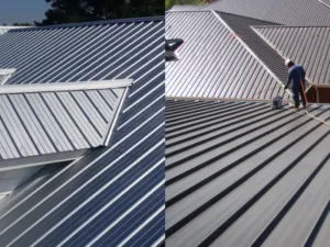 Corrugated aluminum roofing