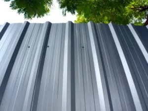 Corrugated aluminum roofing